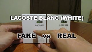 FAKE vs REAL LACOSTE BLANC ( LACOSTE WHITE )