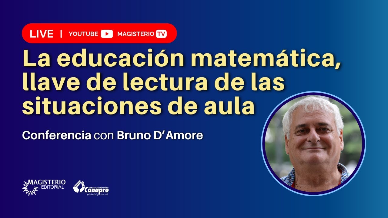 LIVE #182 I educación matemática, llave de lectura de las situaciones de aula