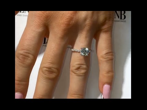 1.40 Ct Round Diamond Engagement Ring in Bezel Set Band