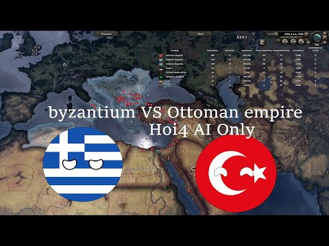 Byzantium VS Ottomans [Hearts of Iron 4] [AI Only] [Hoi4]