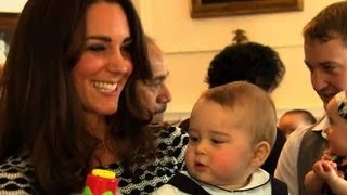 Prince George carries out his first official engagement - a playdate