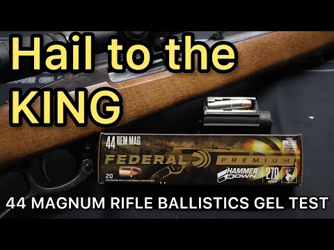 BEST EVER!? 44 Magnum Federal HammerDown 270gr Ballistics Gel Ammo Test