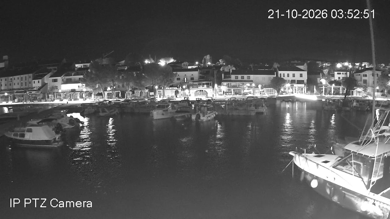 Live webcam view of Lukobran Harbour Boats & Promenade