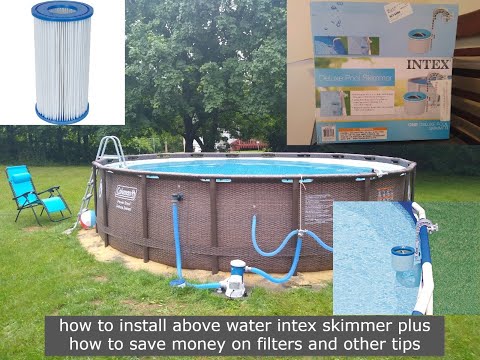 INTEX Deluxe Pool Skimmer install and tips for coleman pool