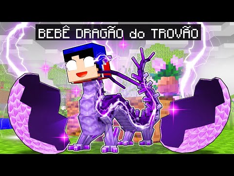 NASCI como BEBÊ DRAGÃO do TROVÃO no MINECRAFT!