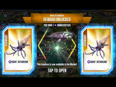 GIANT ORTHOCONE VS DUNKLEOSEUS II Jurassic World The Game II Dinosaurs Game