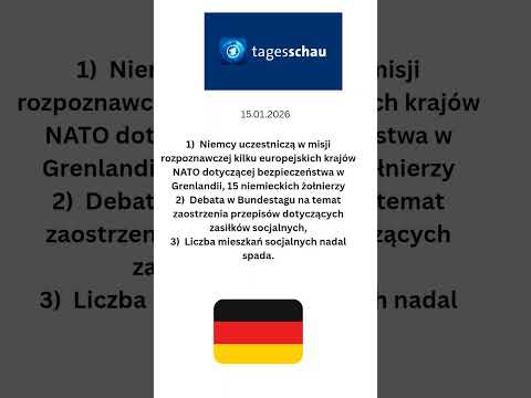 Niemiecki dziennik telewizyjny @tagesschau 15 stycznia