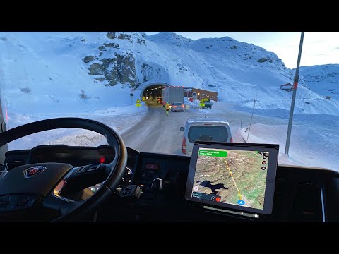 POV Driving Scania S540 - Hardangervidda Norway Road E134