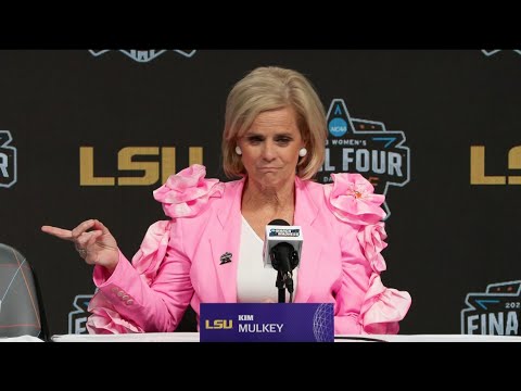 LSU Kim Mulkey postgame Final Four WIN over Virginia Tech with Alexis Morris and Angel Reese