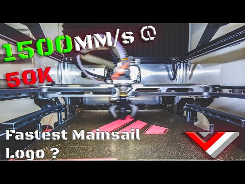 Fastest 3D printed Mainsail logo ? 1500mms @50K Ludicrous speed #Vz235 #VzBoT
