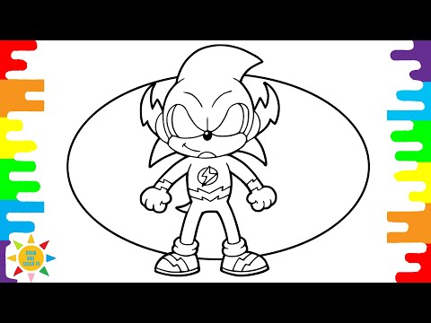 Sonic Flash Coloring Pages| Sonic Coloring | Flash Coloring | @drawandcolortv