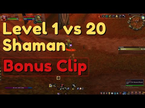 Level 1 vs 20 Shaman - Stonetalon Bonus Clip - WoW Classic