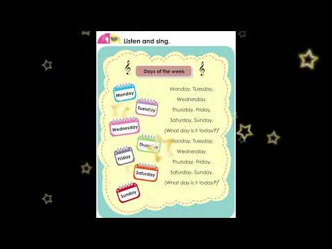 Grade-2 (Days of the week) Song @eela-excellentenglish