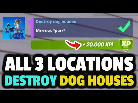 Destroy Dog Houses Fortnite WEEK 2 Quest LOCATIONS! Easy Destroy Dog House Locations!