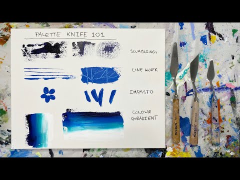 Palette Knife TECHNIQUES - Learn 8 Different Acrylic Techniques