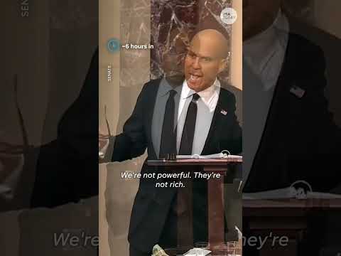 Sen. Cory Booker gives marathon speech against government cuts Shorts