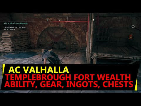 Templebrough Fort AC Valhalla - Wealth Locations - Ability, Gear, Carbon Ingot, Chest - Cellar Wall