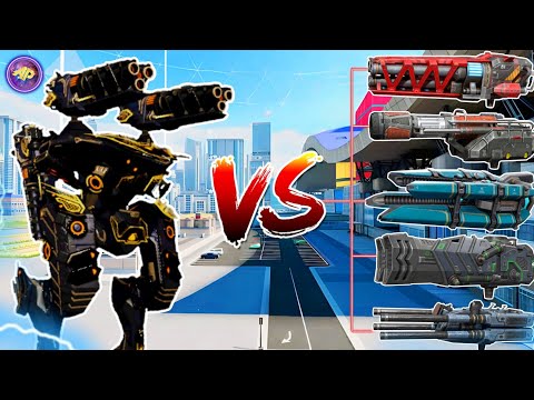 🔥 ALL TITAN WEAPONS VS ULTIMATE GENDARME AO MING! FACEOFF COMPARISON! || WAR ROBOTS TEST SERVER ||