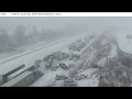 Deadly 70-car pileup in Iowa caught on camera