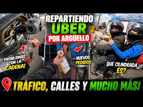 🛵 REPARTIENDO UBER POR ARGÜELLO | UNA TARDE DE MOTOVLOG, TRÁFICO Y PROBLEMAS CON LA CADENA 😱🔥