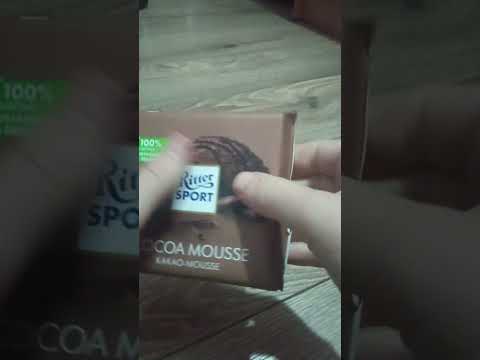 Ritter Sport Cocoa Mousse #asmr #unboxing #chocolate #shorts #ritter #mousse #viral #satisfying