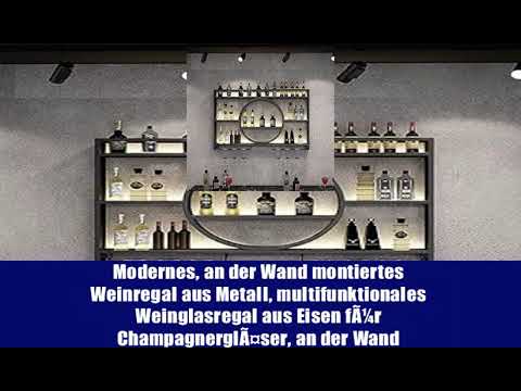 Modernes, an der Wand montiertes Weinregal aus Metall, multifunktionales Weinglasregal aus Eisen