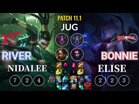 TLN River Nidalee vs KT Bonnie Elise Jungle - KR Patch 11.1