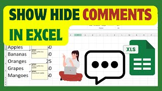 How To Show Hide Comments In Excel