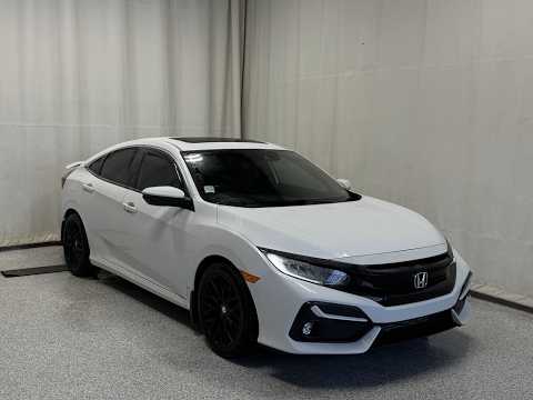 2020 Honda Civic Si Sedan Manual in White for sale at Park Mazda in Sherwood Park, AB