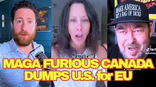 MAGA IS FURIOUS!😡 Canada DUMPS U.S. for EU Partnership — Trump Fires Back! THEY DIDN'T SEE IT COMING
