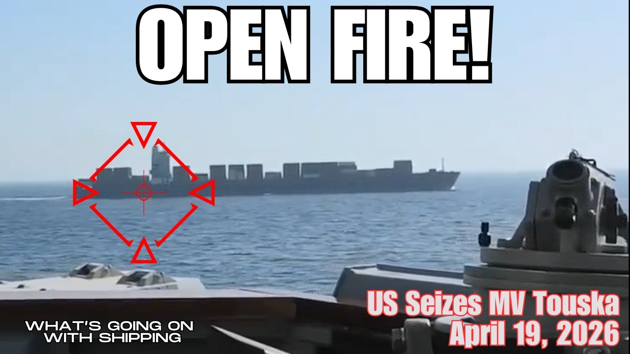 US Opens Fire, Disables & Seizes an Iranian Ship Attempting to Break the Blockade | 19 April 2026
