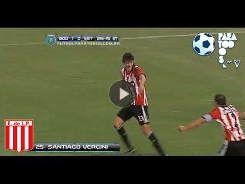 Gol de Vergini. Godoy Cruz 1 Estudiantes 1. Fecha 16. Torneo Inicial 2013