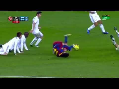 Sergio Ramos horror tackle on Messi