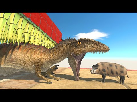 Jump Over Dangerous Spiky Triple Saw - Animal Revolt Battle Simulator