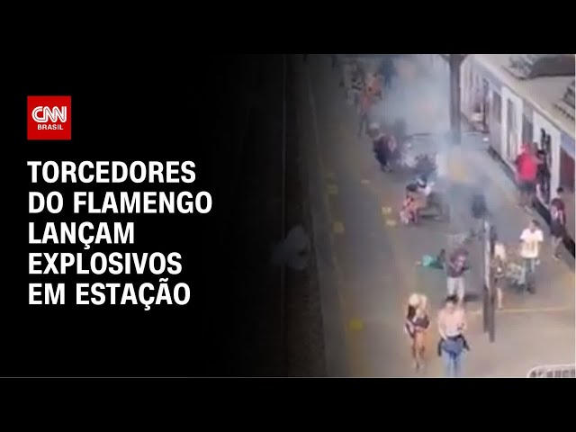 Torcedores do Flamengo lançam explosivos em estação antes de clássico | CNN NOVO DIA