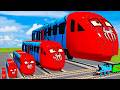 Big & Small Train Spiderman vs Train Thomas | BeamNG.Drive