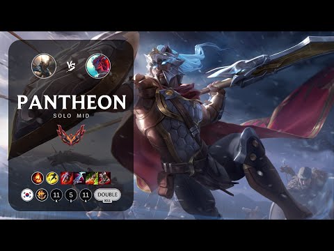 Pantheon Mid vs Yone - KR Grandmaster Patch 13.15