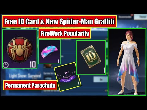 New SpiderMan Graffiti In PUBG | Get Free ID Card & Permanent Parachute | New FireWork Popularity Video