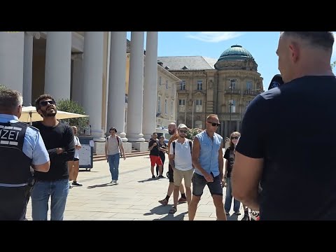 "Hab kein Interesse und Du halt die Fresse" - bärtiger Migrant zu Irfan Peci bei BPE in Karlsruhe