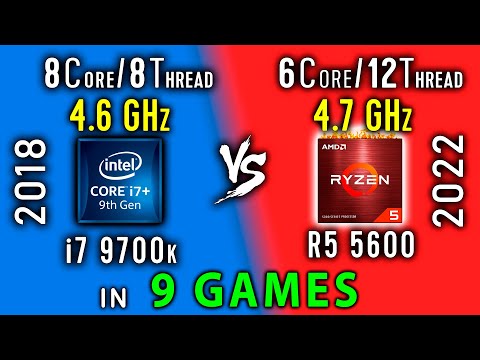 i7 9700 vs Ryzen 5 5600 OC Test in 9 Games | R5 5600x vs i7 9700k