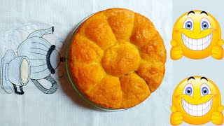 Po caseiro simples de gua  sem sovar, sem ovos e sem leite