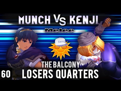 Melee @ The Balcony 60 - Losers Quarters ft. munch (Marth) vs. Kenji (Sheik)