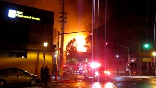 preview picture of video 'Dowtown Fredericton, Isaac's Way Building on Fire more video'