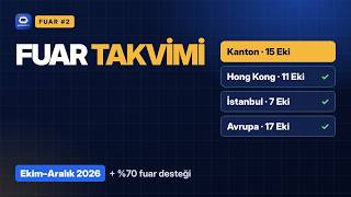 Ekim–Aralık 2026 Fuar Takvimi: Kanton, Hong Kong, İstanbul ve Avrupa | Dış Ticar