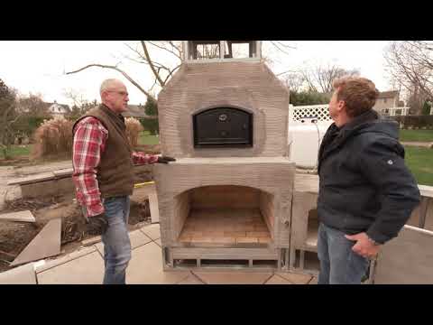 Round Grove Kiva Fireplace With Pizza Oven Combo