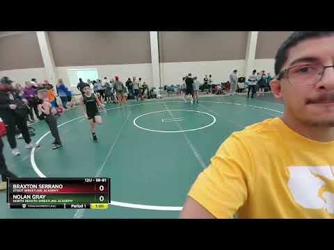 58-61 Lbs Champ. Round 1 - Braxton Serrano, Stout Wrestling Academy Vs Nolan Gray, North DeSoto Wr