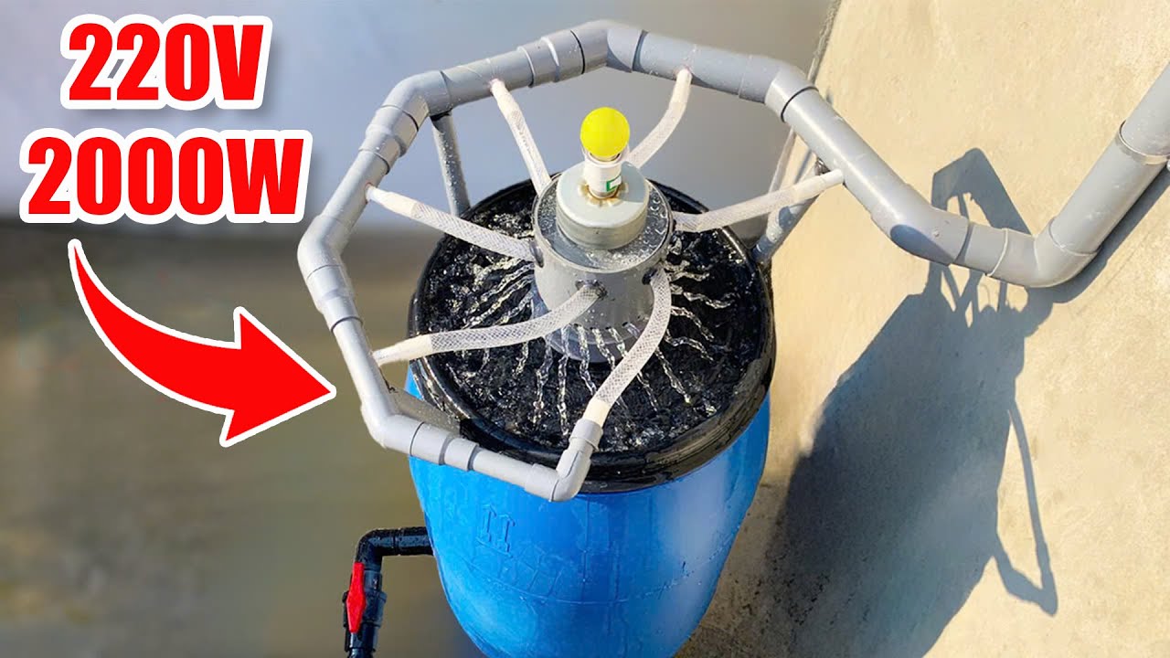 I Secretly Get Electricity by This Way! Endless Free Electric From PVC Drainage Pipe|Fully Automatic