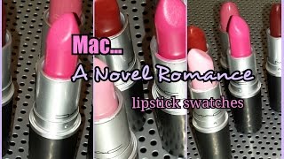 preview picture of video 'Mac - A Novel Romance Lipstick Swatches'