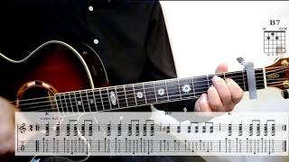 Bruce springsteen - Buffalo Gals - The Seeger Sessions -with tabs (Chords / Accords :  E - B7)