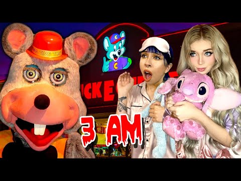 Do NOT Sleep OVERNIGHT at a HAUNTED Chuck e Cheese...(*3 AM CHALLENGE*) PART 1